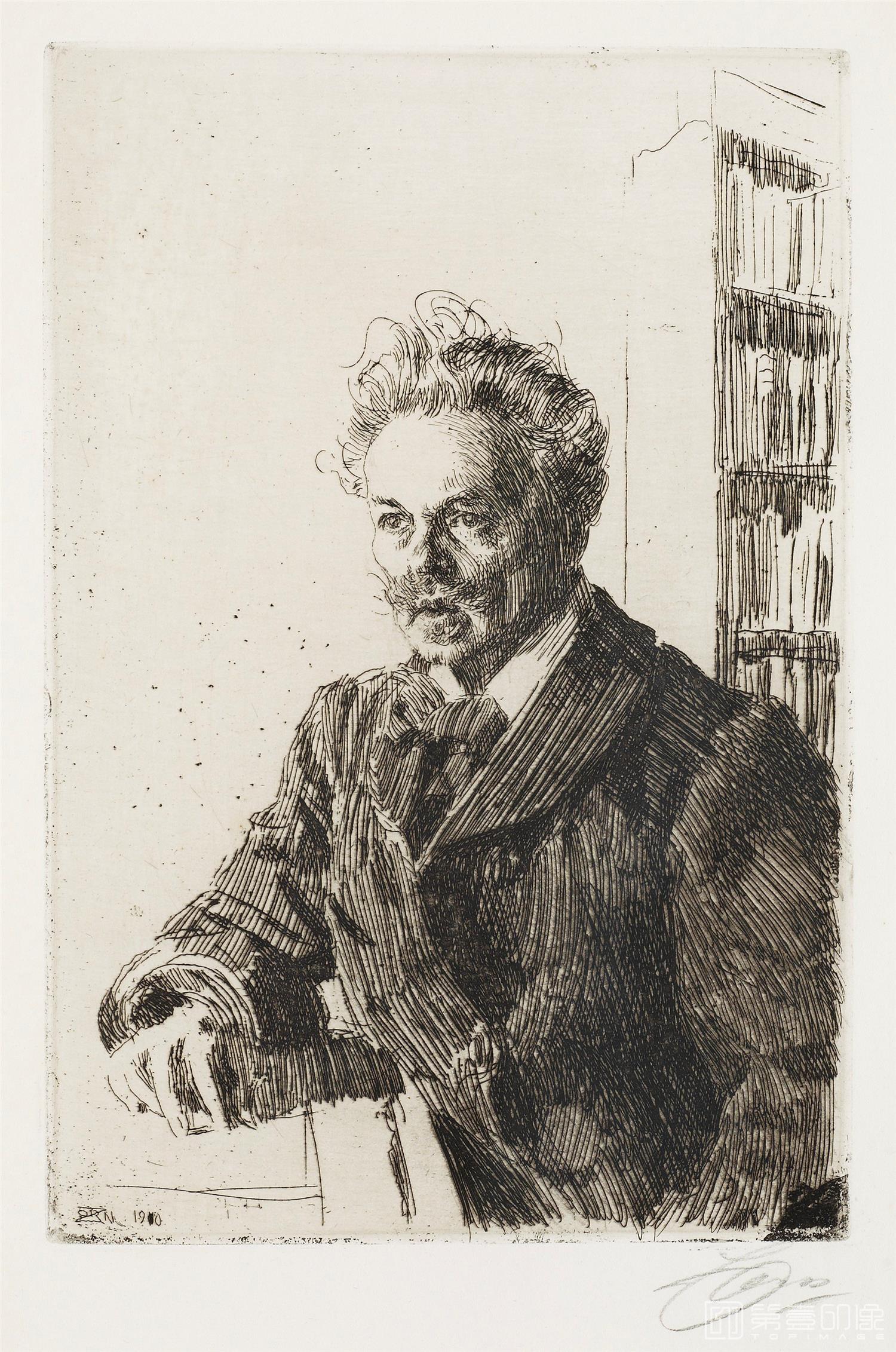 素描-安德斯·佐恩 Anders Zorn作品-190